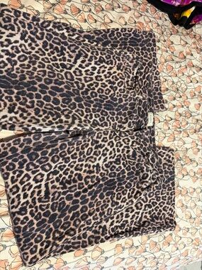 PacSun Leopard Print wide leg jeans